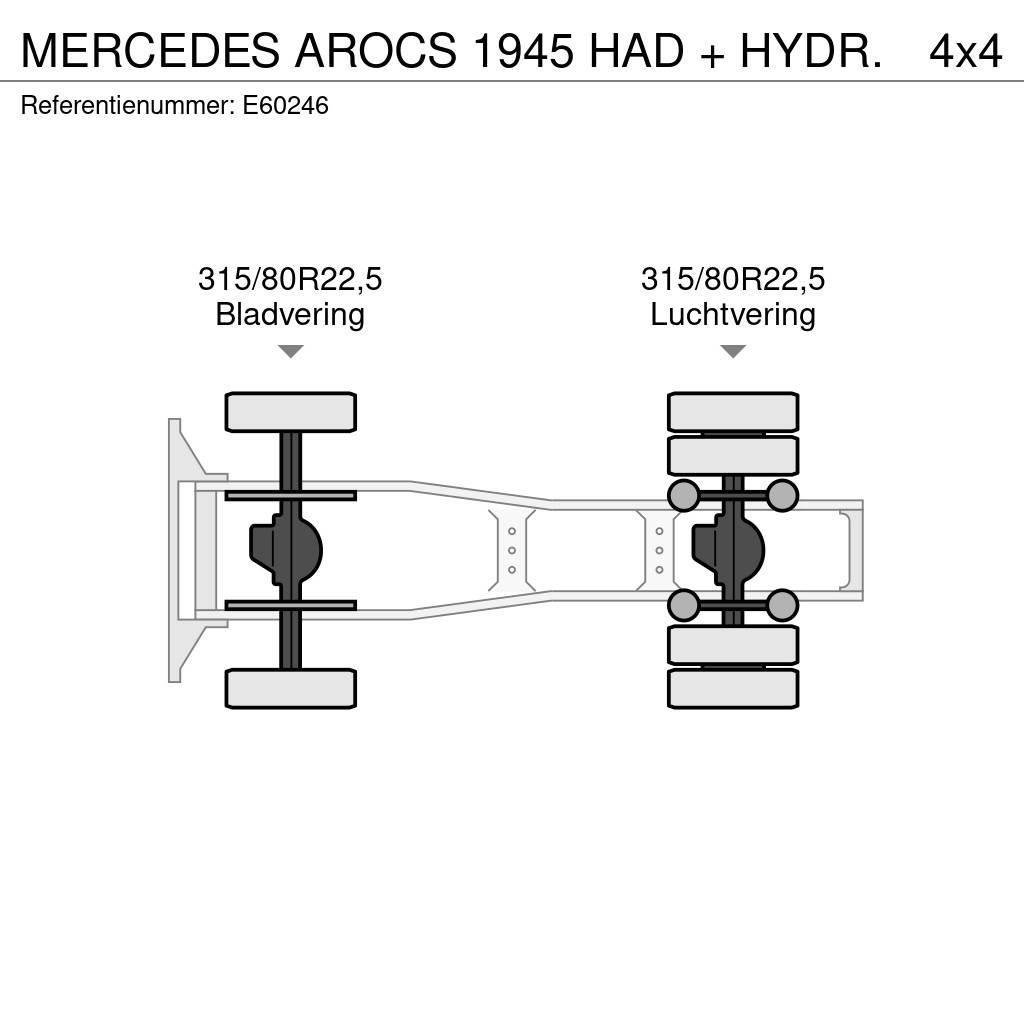 Mercedes-Benz AROCS 1945 HAD + HYDR. Motrici e Trattori Stradali