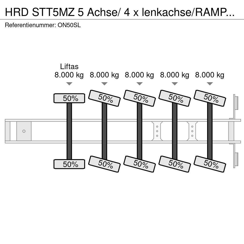 HRD STT5MZ 5 Achse/ 4 x lenkachse/RAMPEN/EXTENDABLE!! Semirimorchi Ribassati