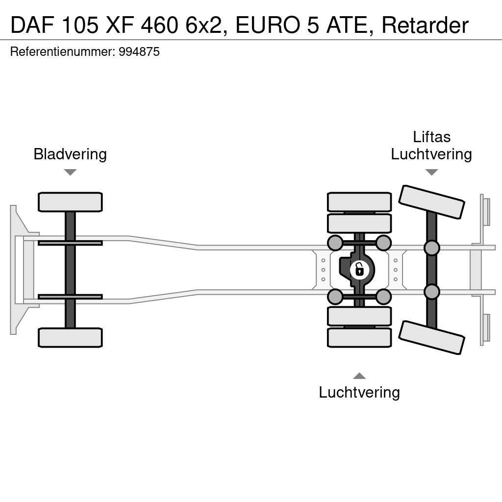 DAF 105 XF 460 6x2, EURO 5 ATE, Retarder Autocabinati