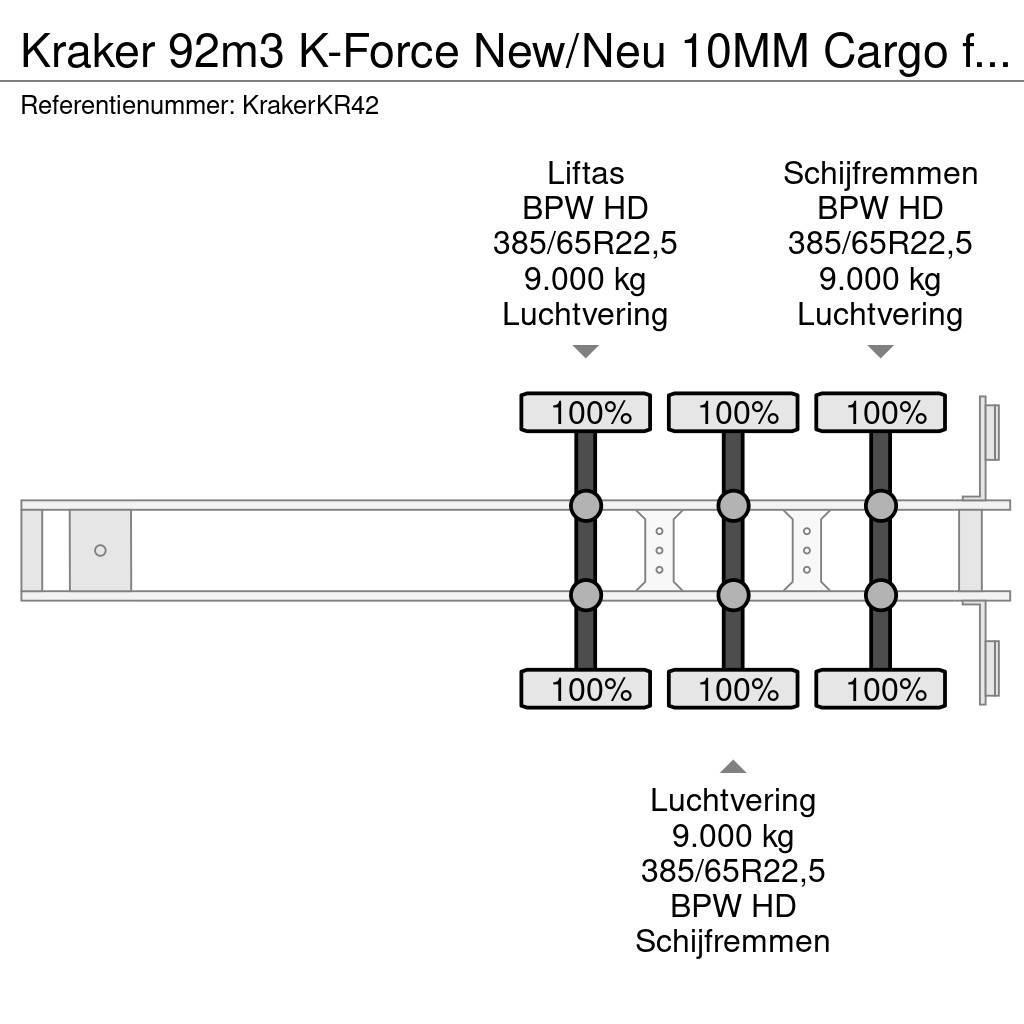 Kraker 92m3 K-Force New/Neu 10MM Cargo floor Liftas Alumi Semirimorchi con piano mobile