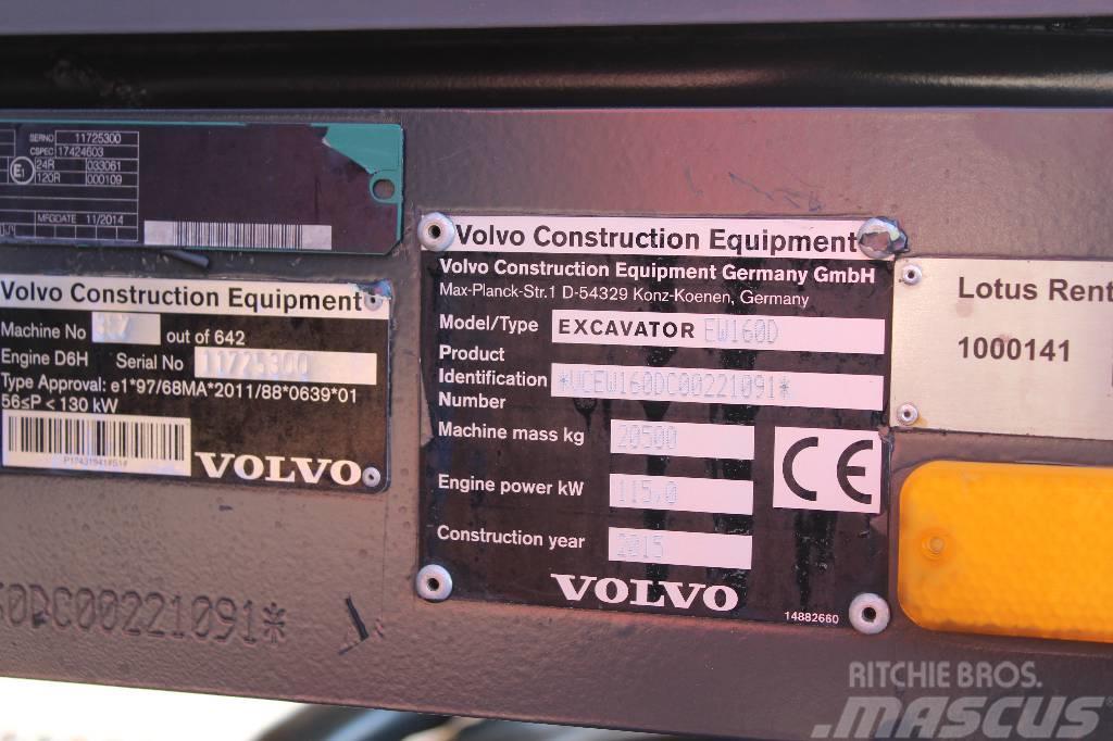 Volvo EW 160 D / Novatron 3D, Kärry, Uudet renkaat, YM! Escavatori gommati