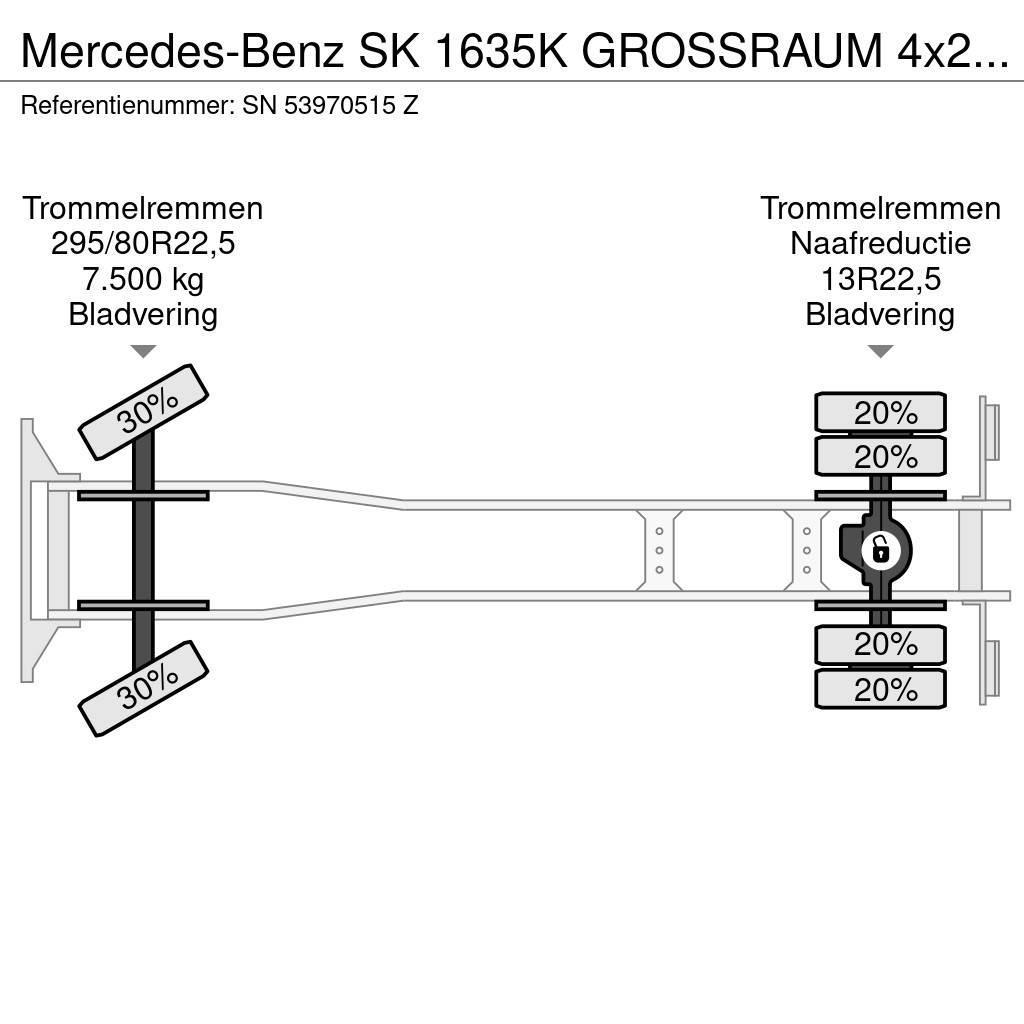 Mercedes-Benz SK 1635K GROSSRAUM 4x2 FULL STEEL CHASSIS (ZF MANU Camion con sponde ribaltabili
