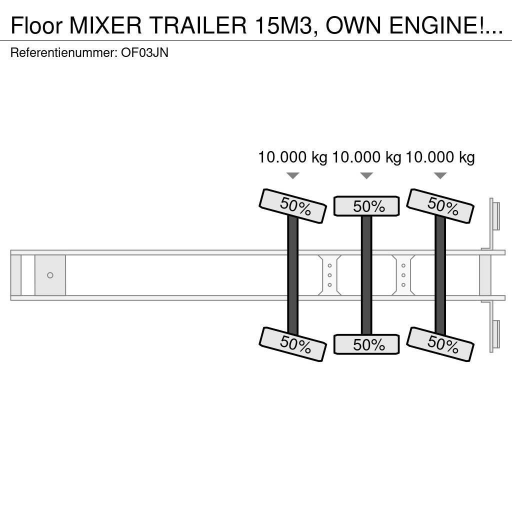 Floor MIXER TRAILER 15M3, OWN ENGINE!!NL MOGELIJK!! Altri semirimorchi