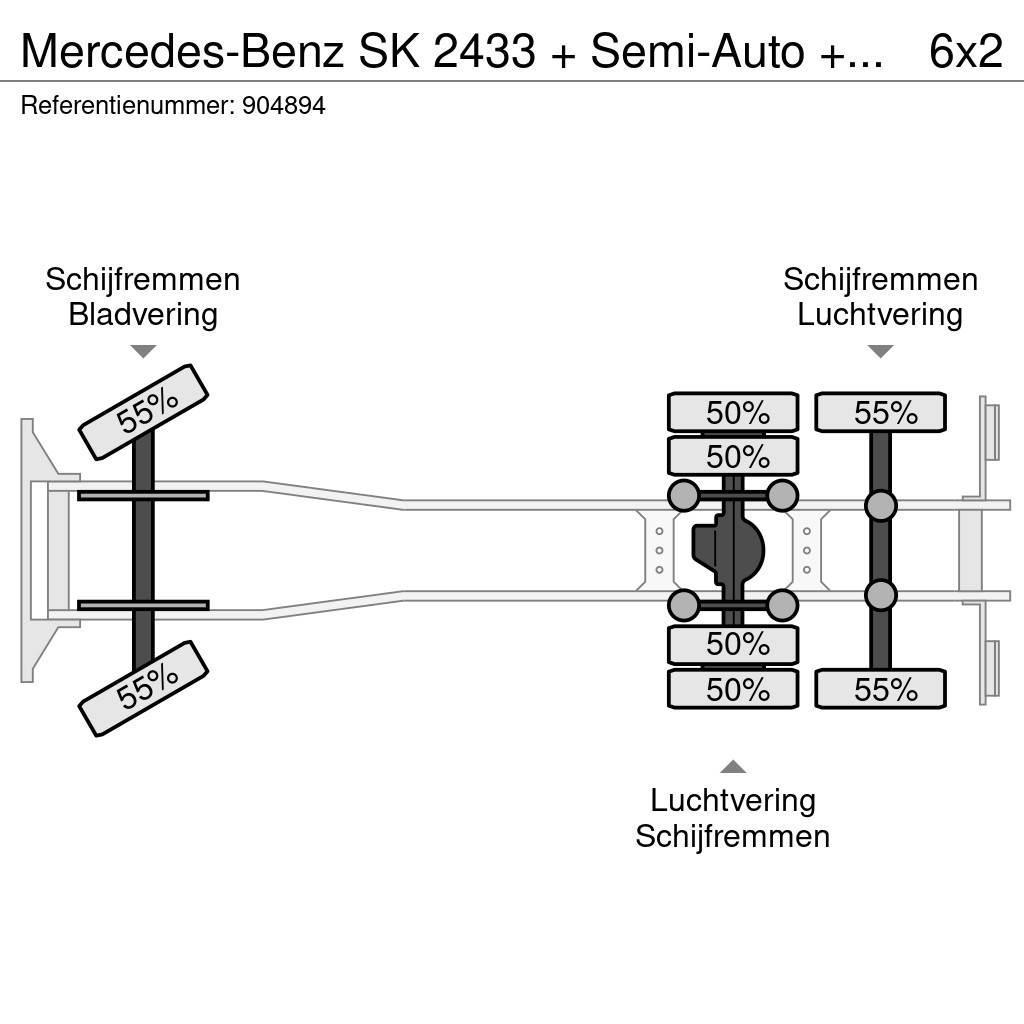 Mercedes-Benz SK 2433 + Semi-Auto + PTO + Serie 14 Crane + 3 ped Gru per tutti i terreni