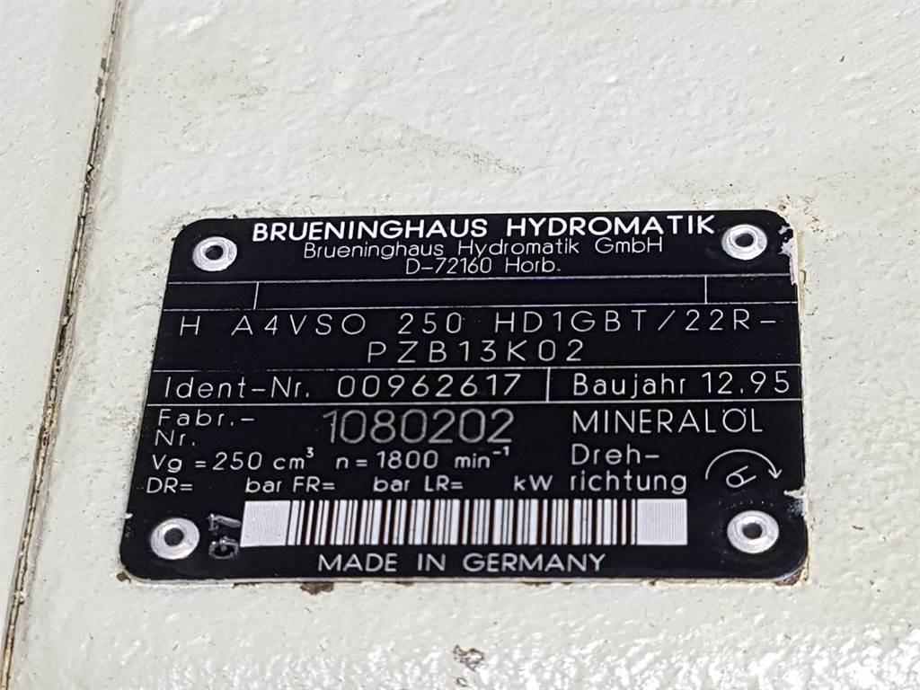 Brueninghaus Hydromatik H A4VSO250HD1GBT/22R - R910962617 - Drive pump Componenti idrauliche