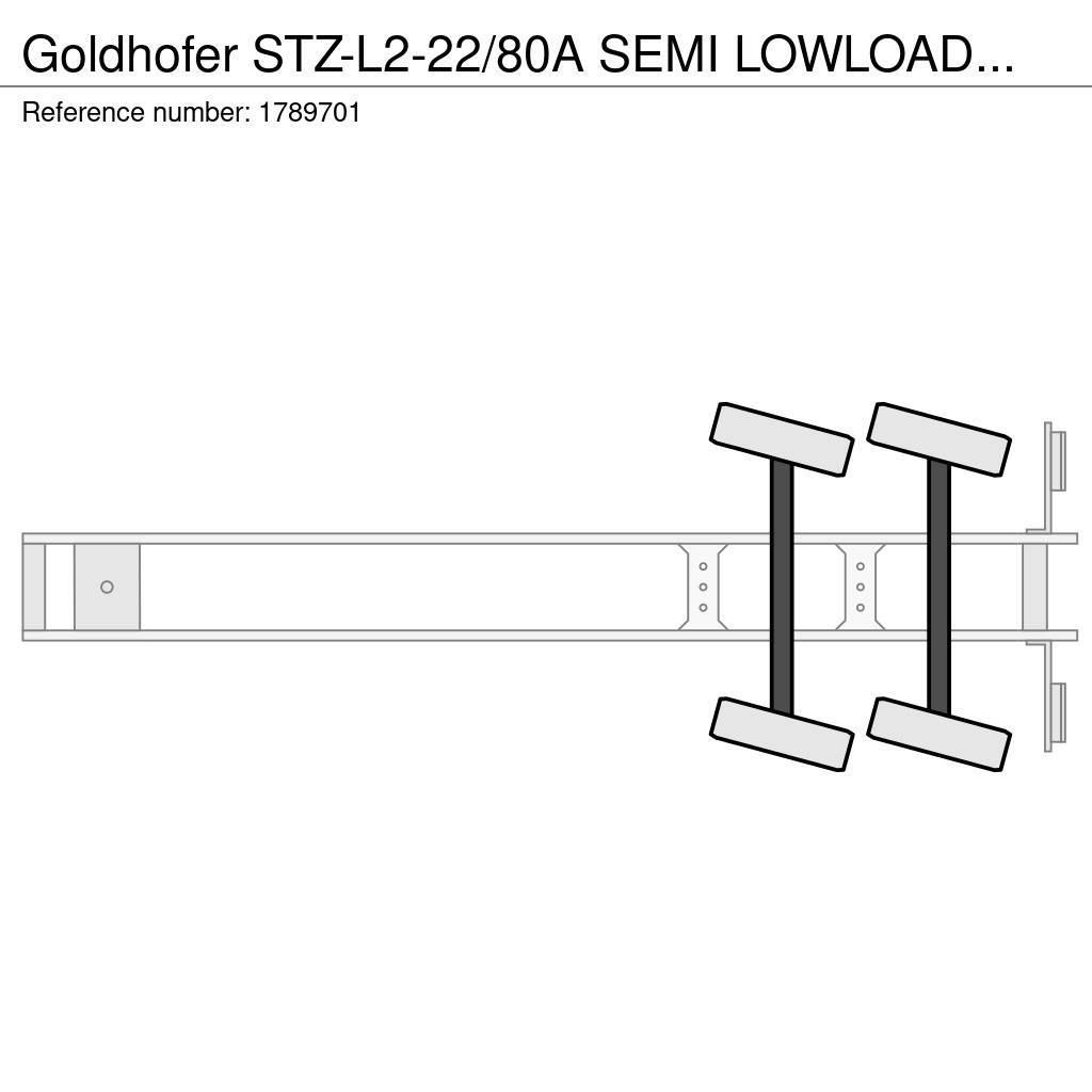 Goldhofer STZ-L2-22/80A SEMI LOWLOADER/DIEPLADER/TIEFLADER Semirimorchi Ribassati