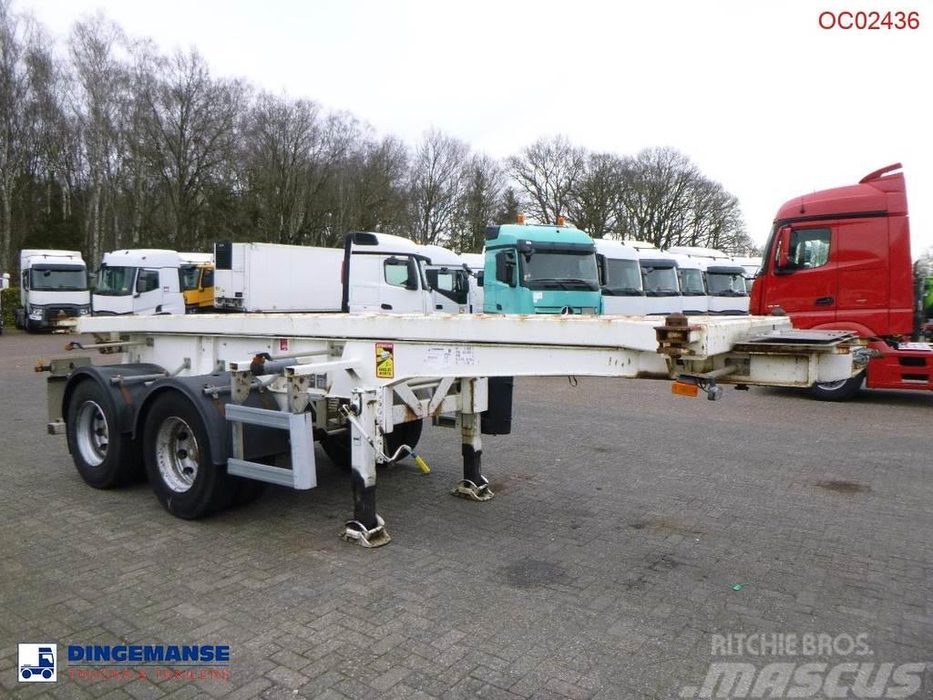 Robuste Kaiser 2-axle container chassis 20 ft. + tipping Semirimorchi a cassone ribaltabile