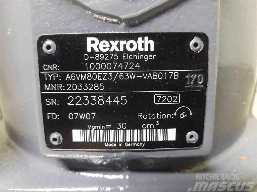 Wacker Neuson 1000074724-Rexroth A6VM80-Drive motor/Fahrmotor Componenti idrauliche