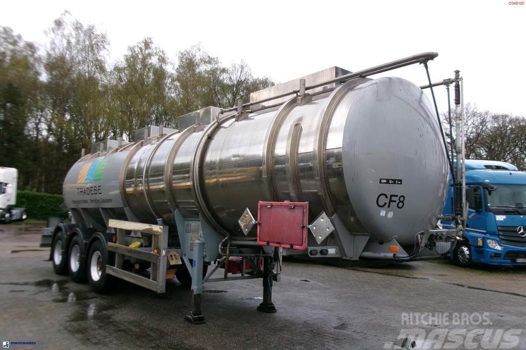  Clayton Chemical tank inox 30 m3 / 1 comp Semirimorchi cisterna