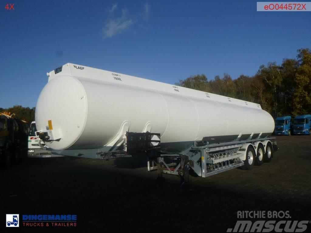 LAG Fuel tank alu 44.4 m3 / 6 comp + pump Semirimorchi cisterna