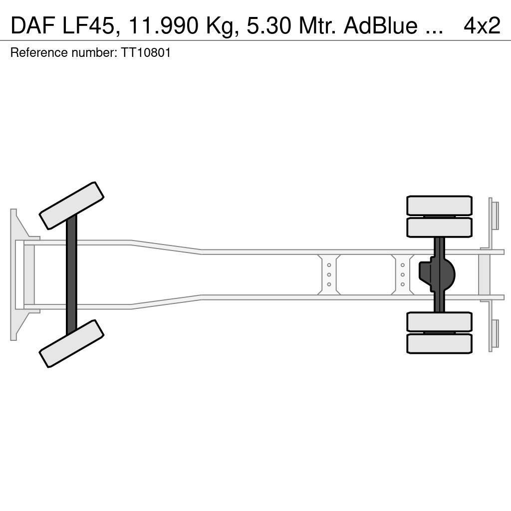 DAF LF45, 11.990 Kg, 5.30 Mtr. AdBlue Camion con sponde ribaltabili