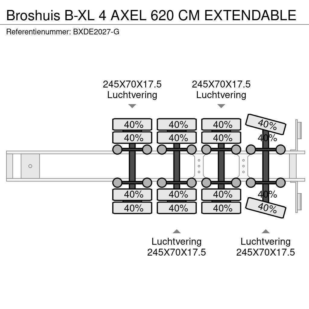 Broshuis B-XL 4 AXEL 620 CM EXTENDABLE Semirimorchi Ribassati