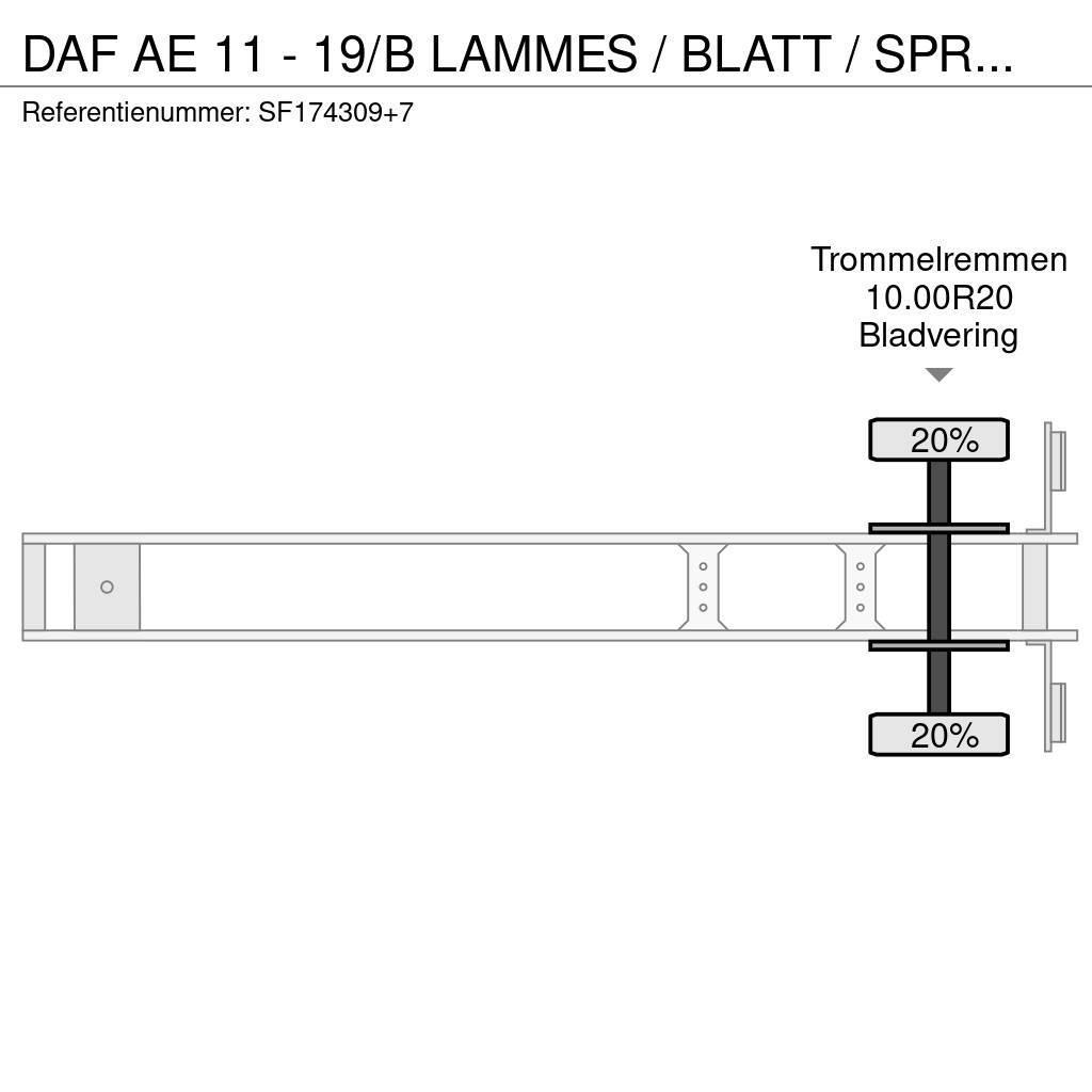 DAF AE 11 - 19/B LAMMES / BLATT / SPRING / FREINS TAMB Semirimorchi tautliner
