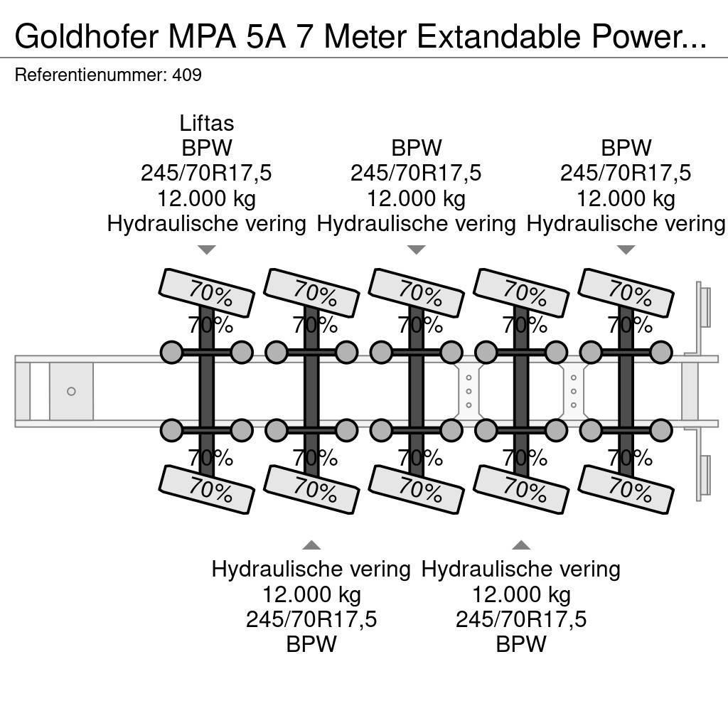 Goldhofer MPA 5A 7 Meter Extandable Powersteering Liftaxle 1 Semirimorchi Ribassati