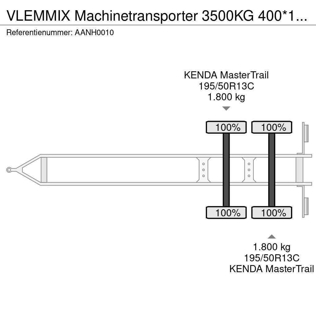  Vlemmix Machinetransporter 3500KG 400*180 2X AS 18 Rimorchi con sponde ribaltabili