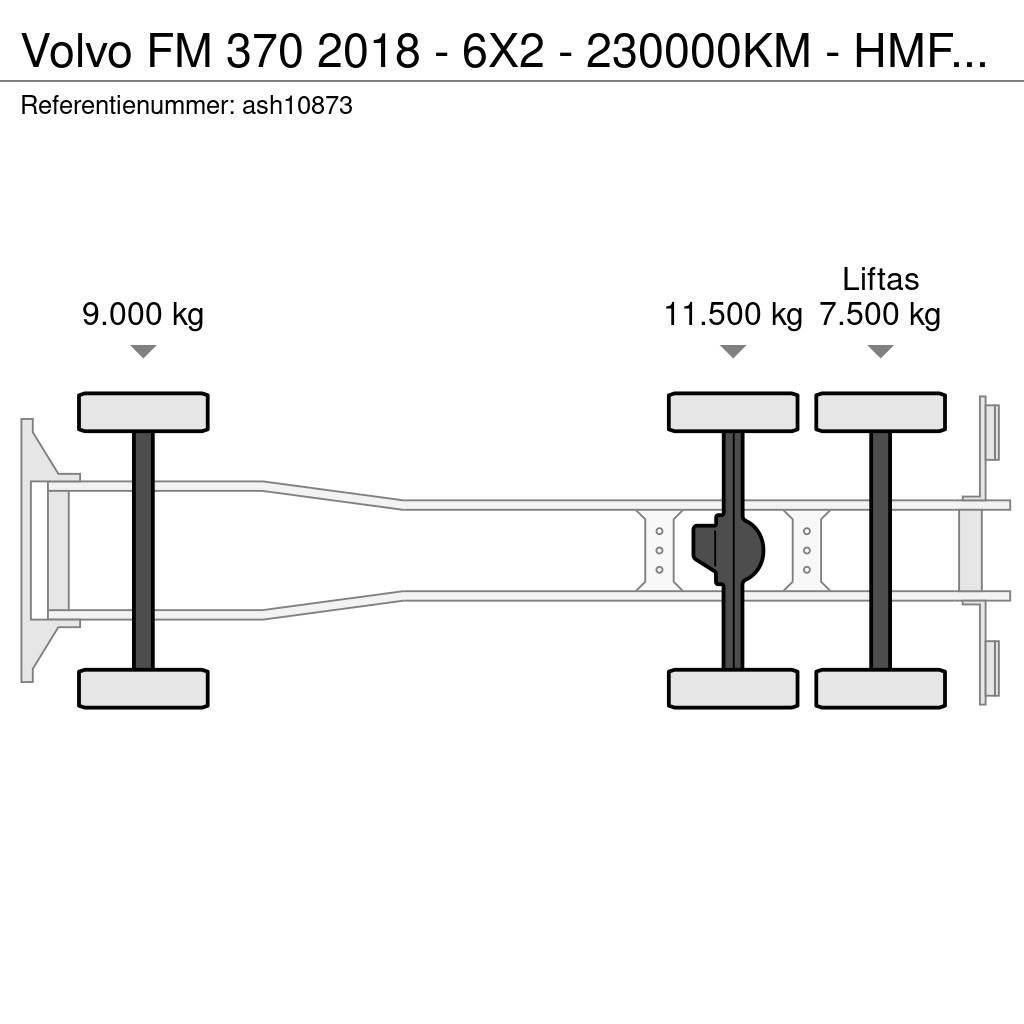 Volvo FM 370 2018 - 6X2 - 230000KM - HMF26TM CRANE 5X RO Camion con sponde ribaltabili