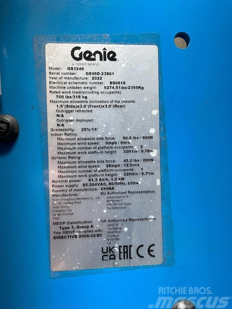 Genie GS 3246 E-DRIVE, ELECTRIC, 12M, NEW, WARRANTY Piattaforme a pantografo