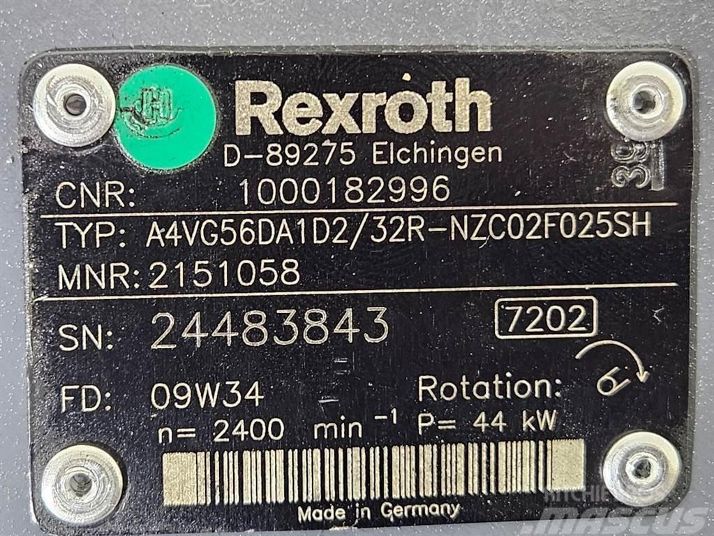 Kramer 1000182996-Rexroth A4VG56DA1D2/32R-Drive pump Componenti idrauliche