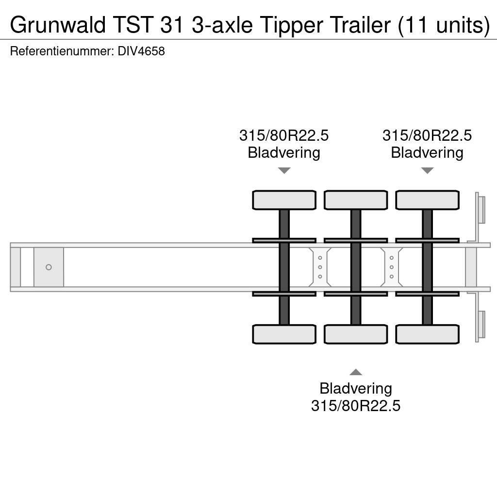 Grunwald TST 31 3-axle Tipper Trailer (11 units) Semirimorchi a cassone ribaltabile
