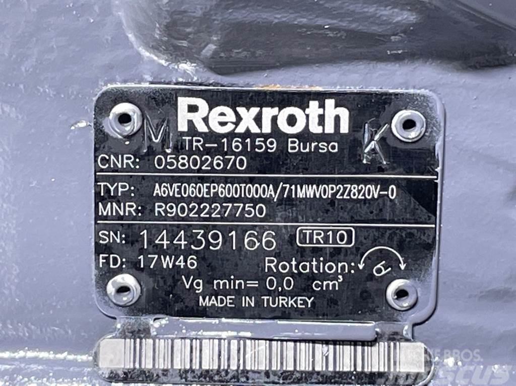 Bomag 05802670-Rexroth A6VE060EP-Drive motor/Fahrmotor Componenti idrauliche