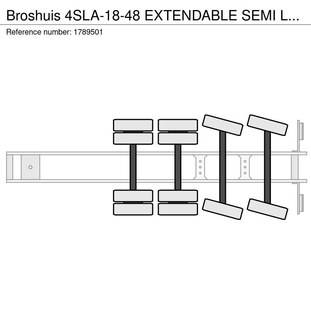 Broshuis 4SLA-18-48 EXTENDABLE SEMI LOWLOADER/DIEPLADER/TIE Semirimorchi Ribassati