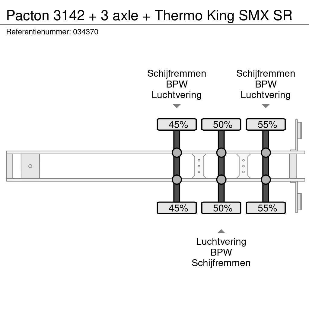 Pacton 3142 + 3 axle + Thermo King SMX SR Semirimorchi a temperatura controllata