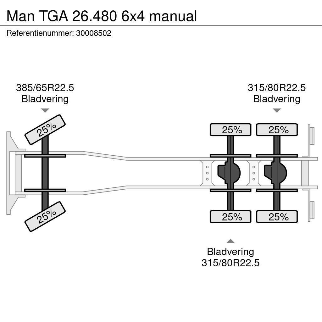 MAN TGA 26.480 6x4 manual Autocabinati
