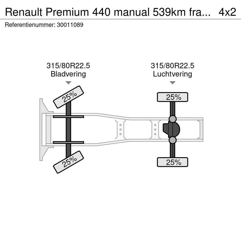 Renault Premium 440 manual 539km francais hydraulic Motrici e Trattori Stradali
