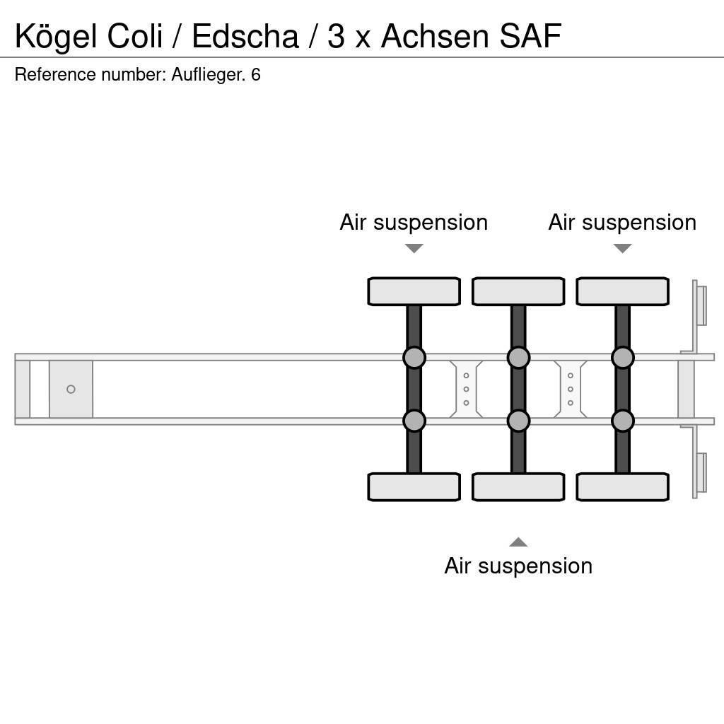 Kögel Coli / Edscha / 3 x Achsen SAF Semirimorchi tautliner