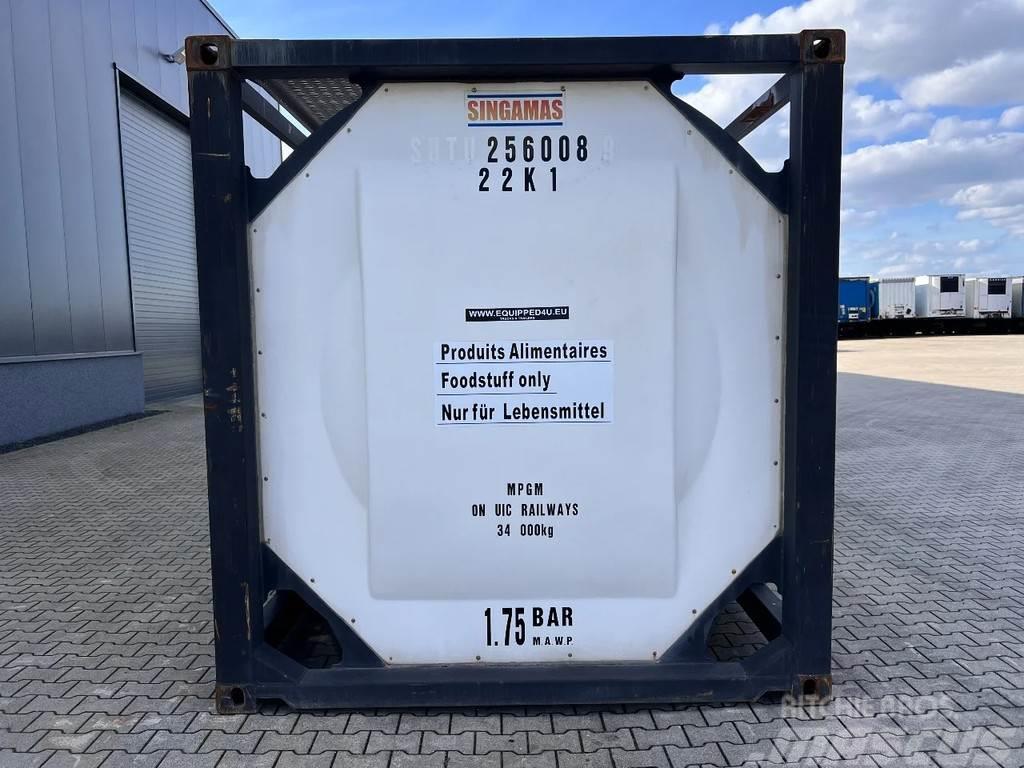  SINGAMAS TOP: Foodgrade, 25.000L, foodgrade, insp. Containers cisterna