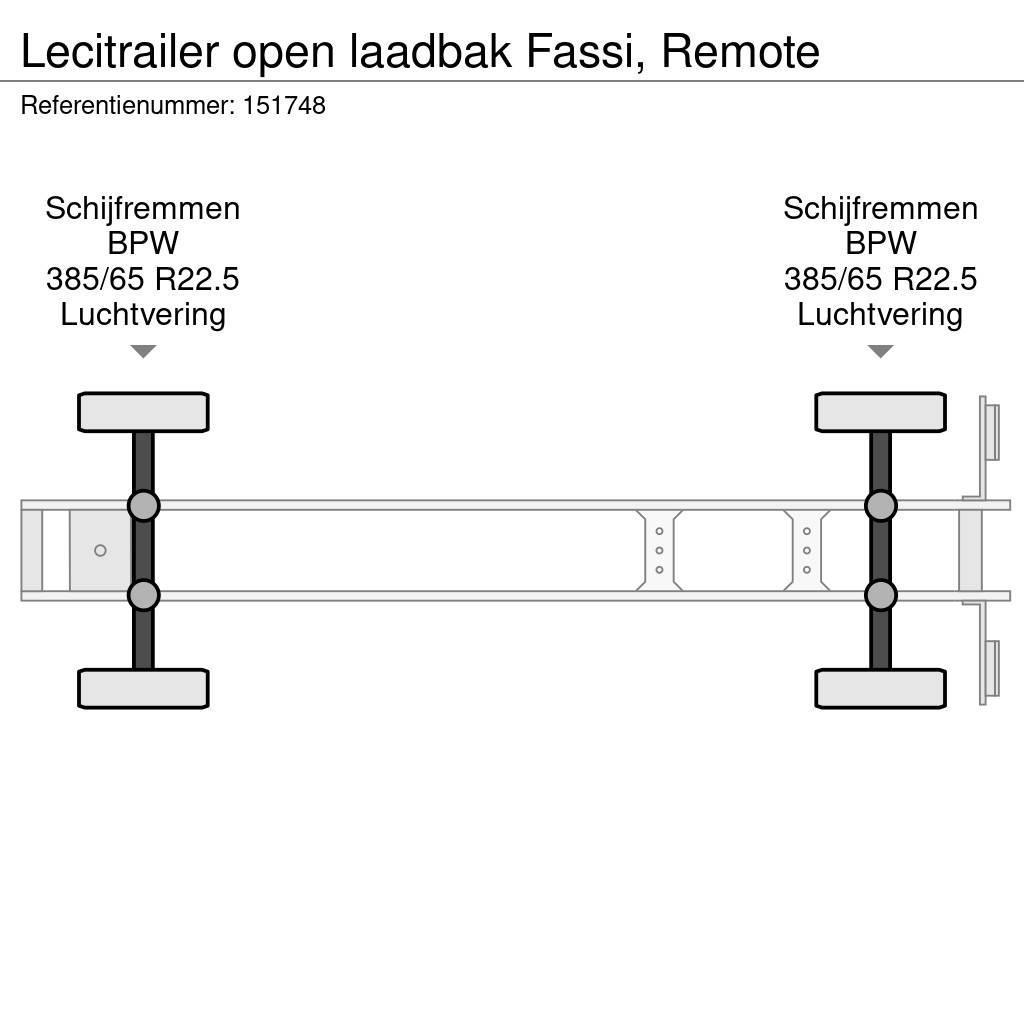 Lecitrailer open laadbak Fassi, Remote Semirimorchio a pianale