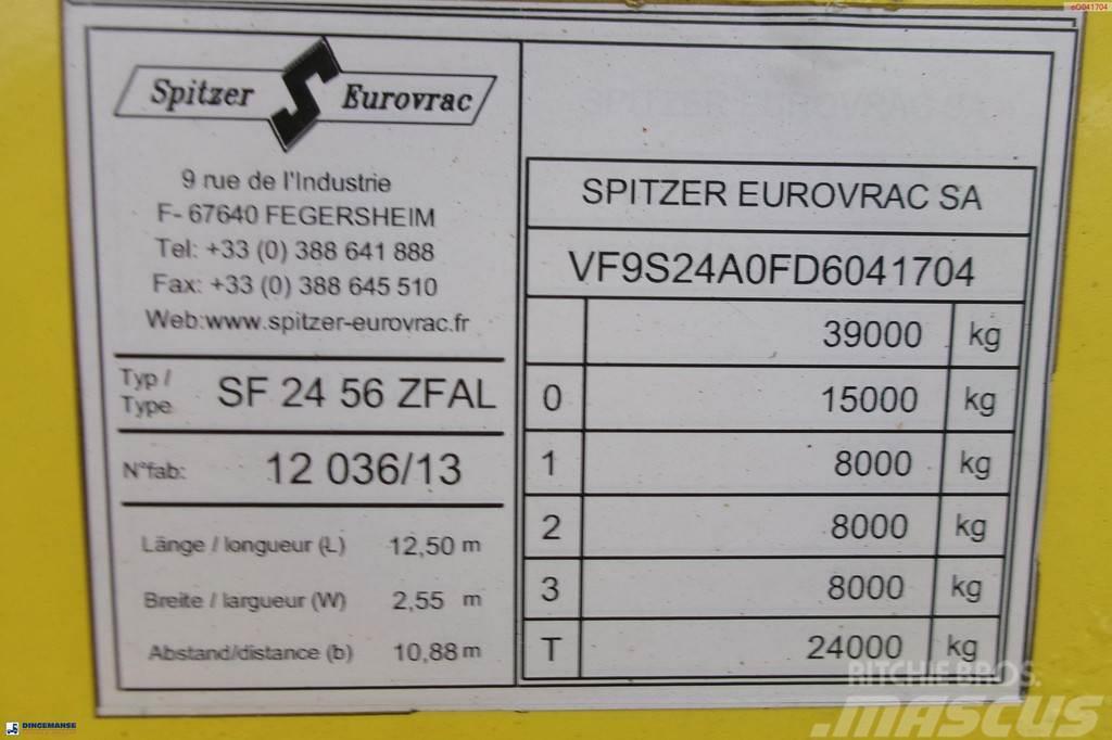 Spitzer Powder tank alu 56 m3 / 1 comp (food grade) Semirimorchi cisterna