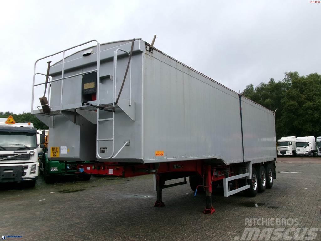 Wilcox Tipper trailer alu 55 m3 + tarpaulin Semirimorchi a cassone ribaltabile