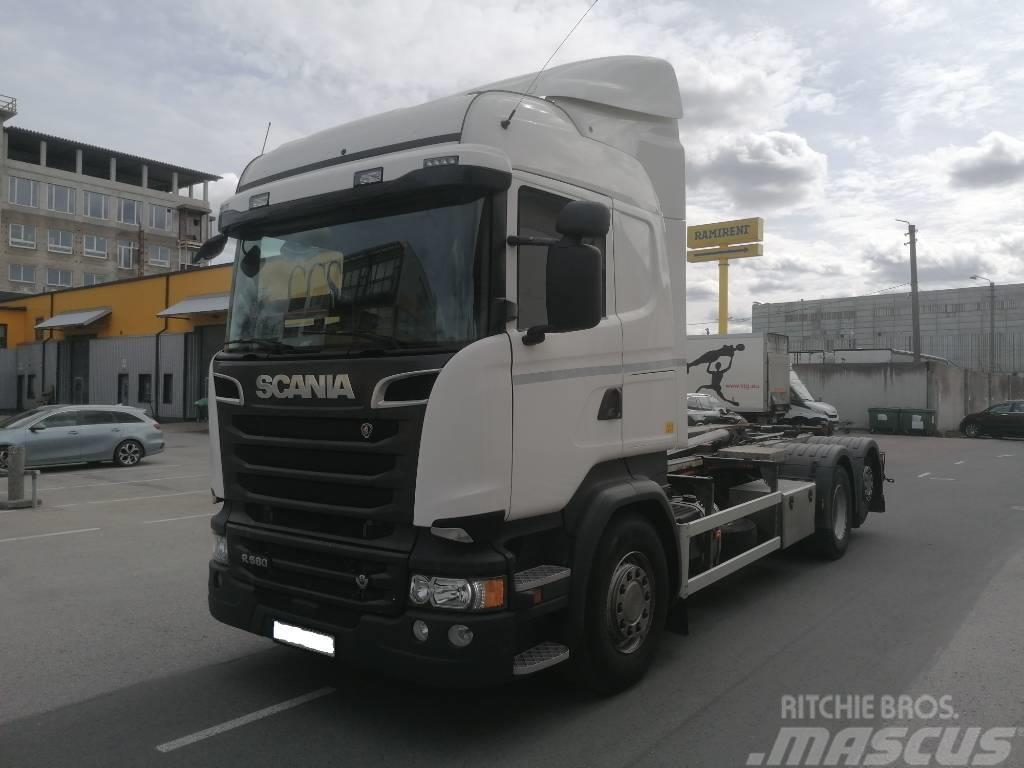Scania R580 V8 AJK HYDROLIFT, HL20-6180 Camion con gancio di sollevamento
