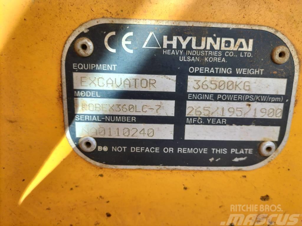 Hyundai Robex 360 LC-7 Escavatori cingolati