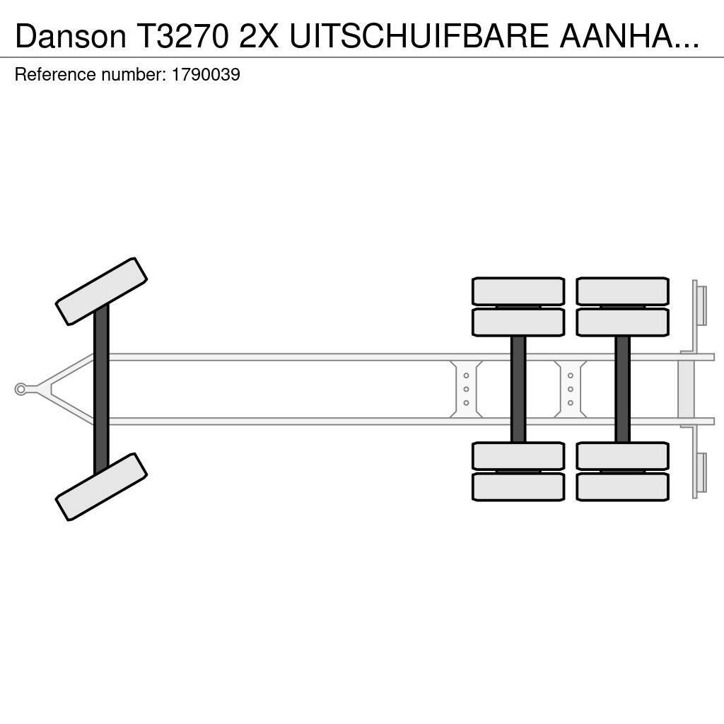 Danson T3270 2X UITSCHUIFBARE AANHANGER/TRAILER/ANHÄNGER Rimorchi con sponde ribaltabili