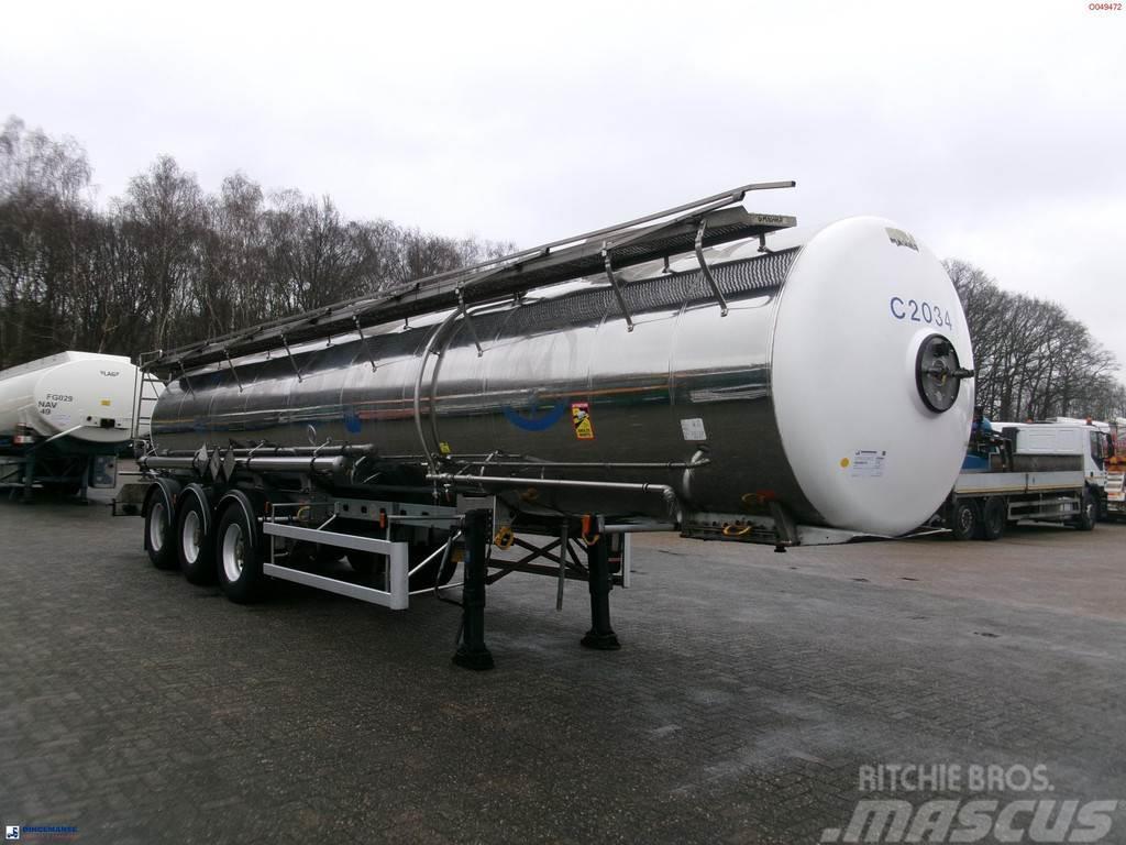 Magyar Chemical tank inox 22.5 m3 / 1 comp ADR 29-05-2024 Semirimorchi cisterna
