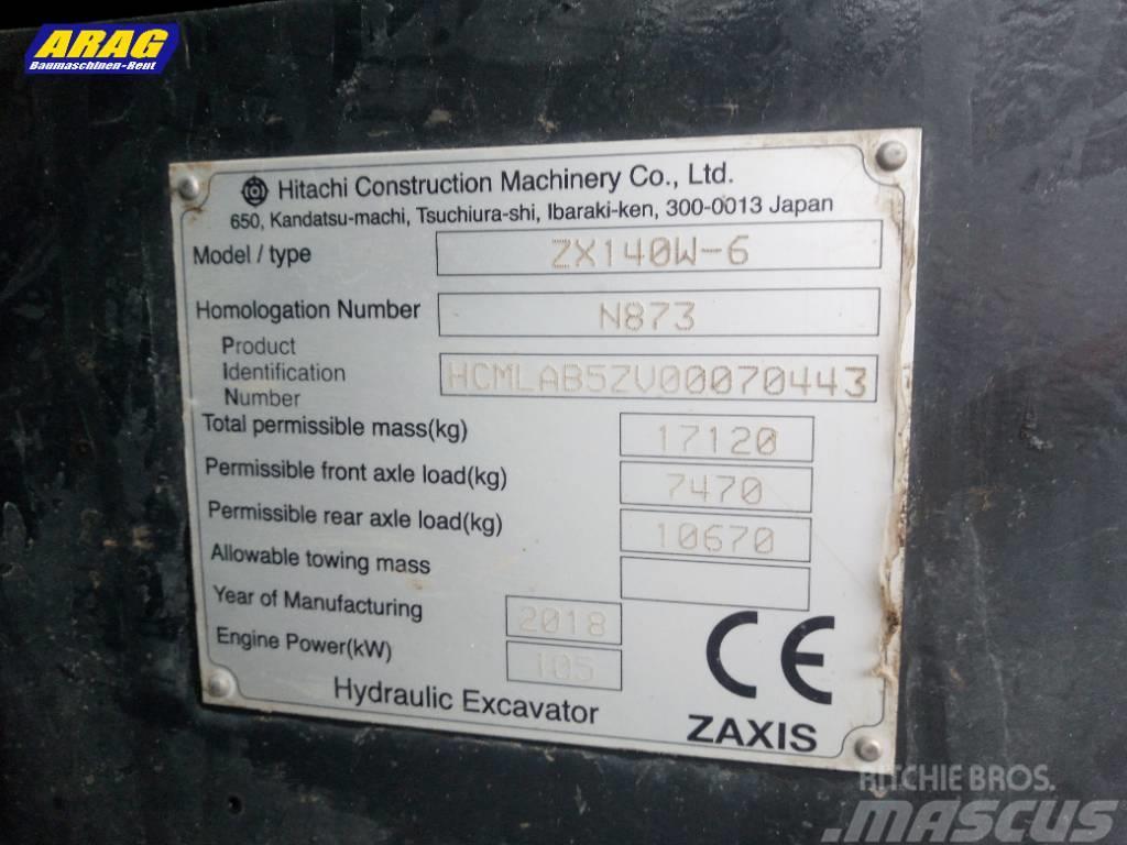 Hitachi ZX 140 W-6 Escavatori gommati