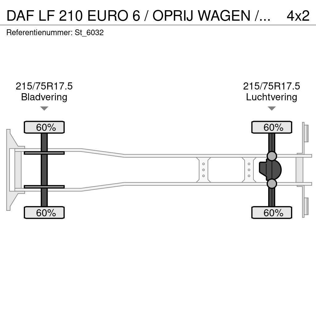DAF LF 210 EURO 6 / OPRIJ WAGEN / MACHINE TRANSPORT Trasportatore per veicoli