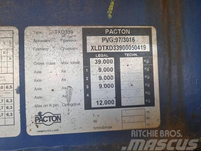 Pacton TXD 339 | Air suspension | BPW ECO P drum Semirimorchio a pianale