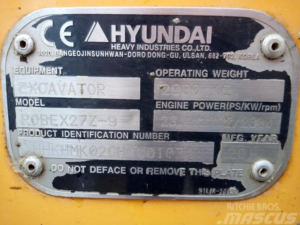 Hyundai Robex 27Z-9 Miniescavatori