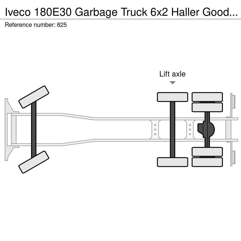 Iveco 180E30 Garbage Truck 6x2 Haller Good Condition Camion dei rifiuti