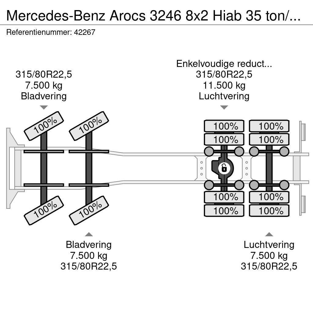 Mercedes-Benz Arocs 3246 8x2 Hiab 35 ton/meter laadkraan + Fly-J Gru per tutti i terreni