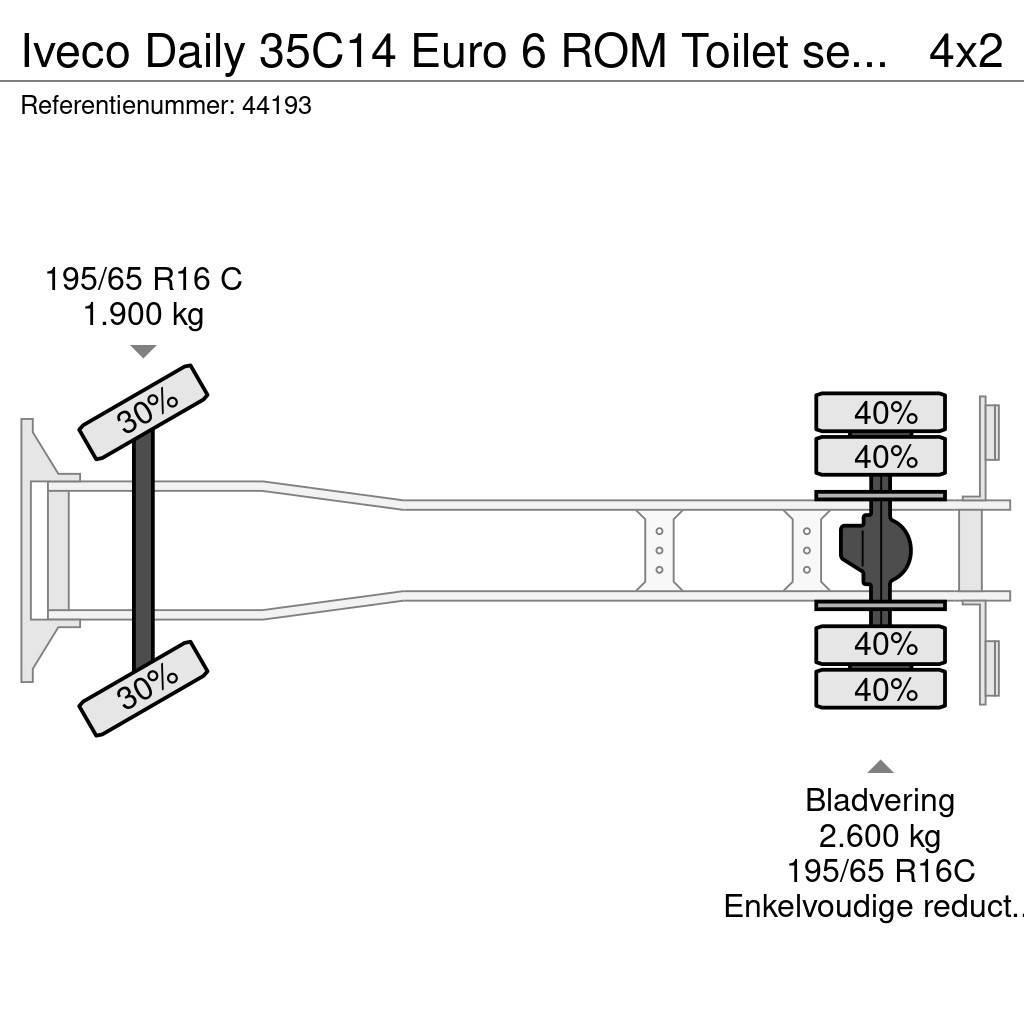 Iveco Daily 35C14 Euro 6 ROM Toilet servicewagen Camion autospurgo