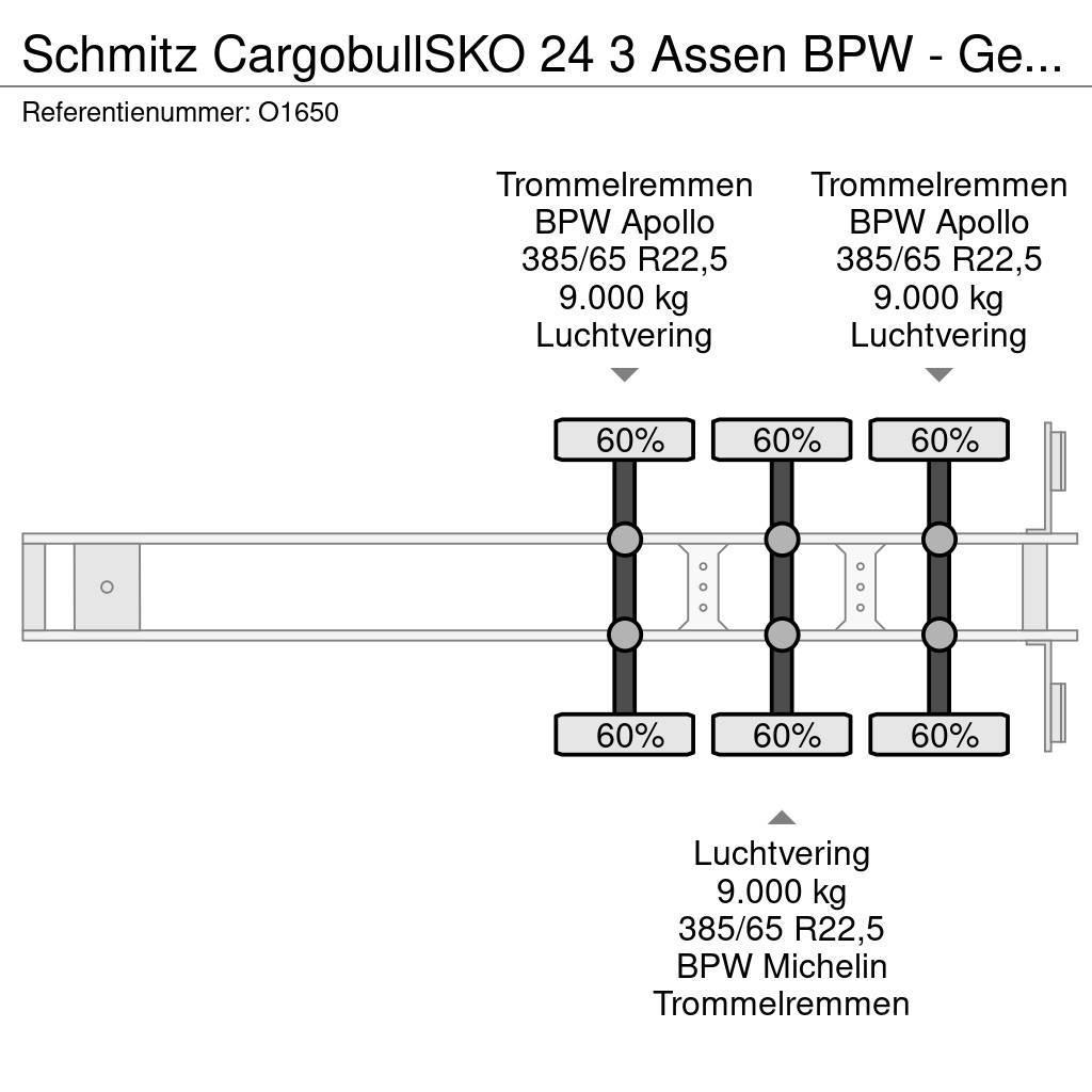 Schmitz Cargobull SKO 24 3 Assen BPW - Gesloten Opbouw - Gegalvanise Semirimorchi a cassone chiuso