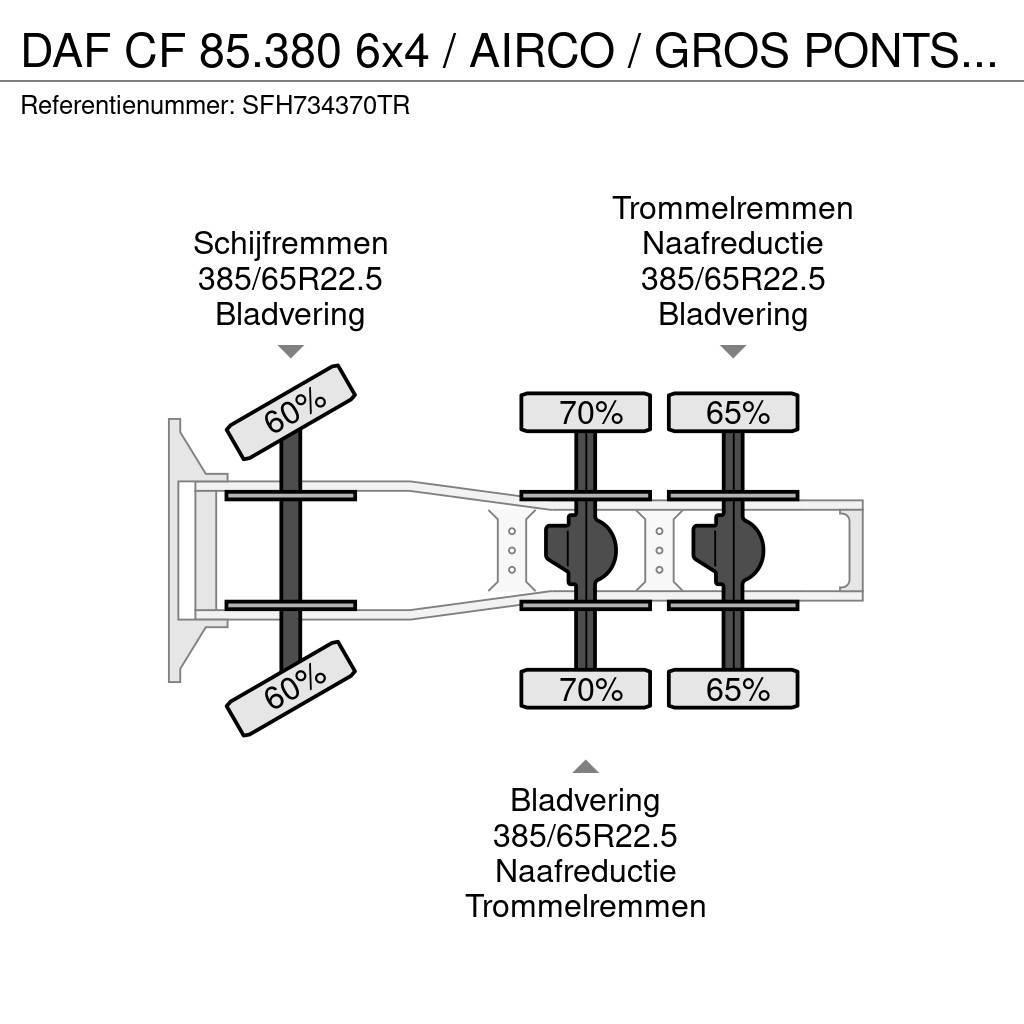 DAF CF 85.380 6x4 / AIRCO / GROS PONTS - BIG AXLES / L Motrici e Trattori Stradali