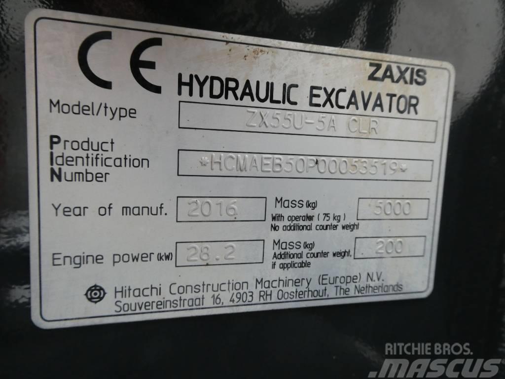 Hitachi ZX 55 U-5 A CLR Miniescavatori