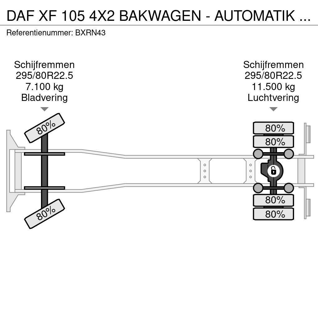 DAF XF 105 4X2 BAKWAGEN - AUTOMATIK - LESAUTO - LOW MI Camion cassonati