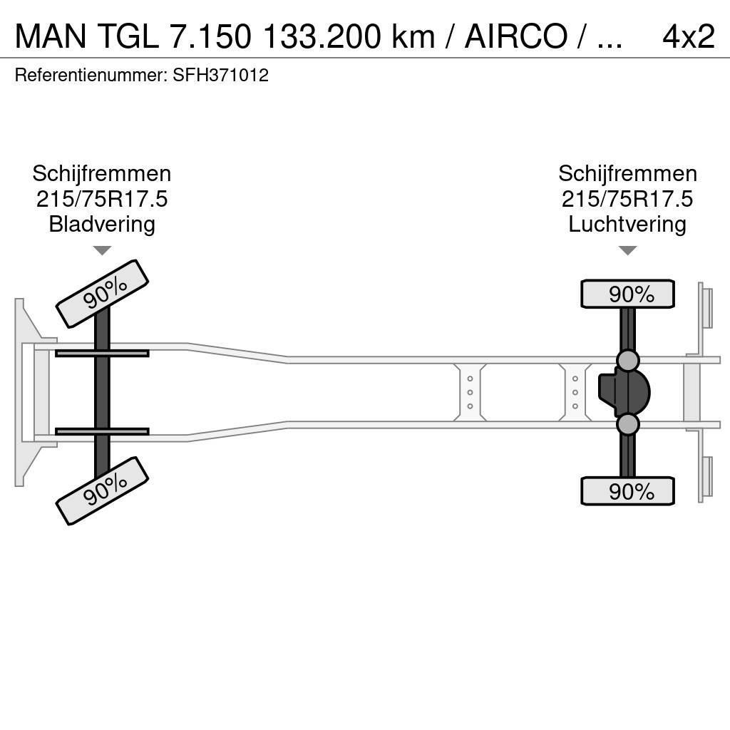 MAN TGL 7.150 133.200 km / AIRCO / MANUEL / CARGOLIFT Camion cassonati