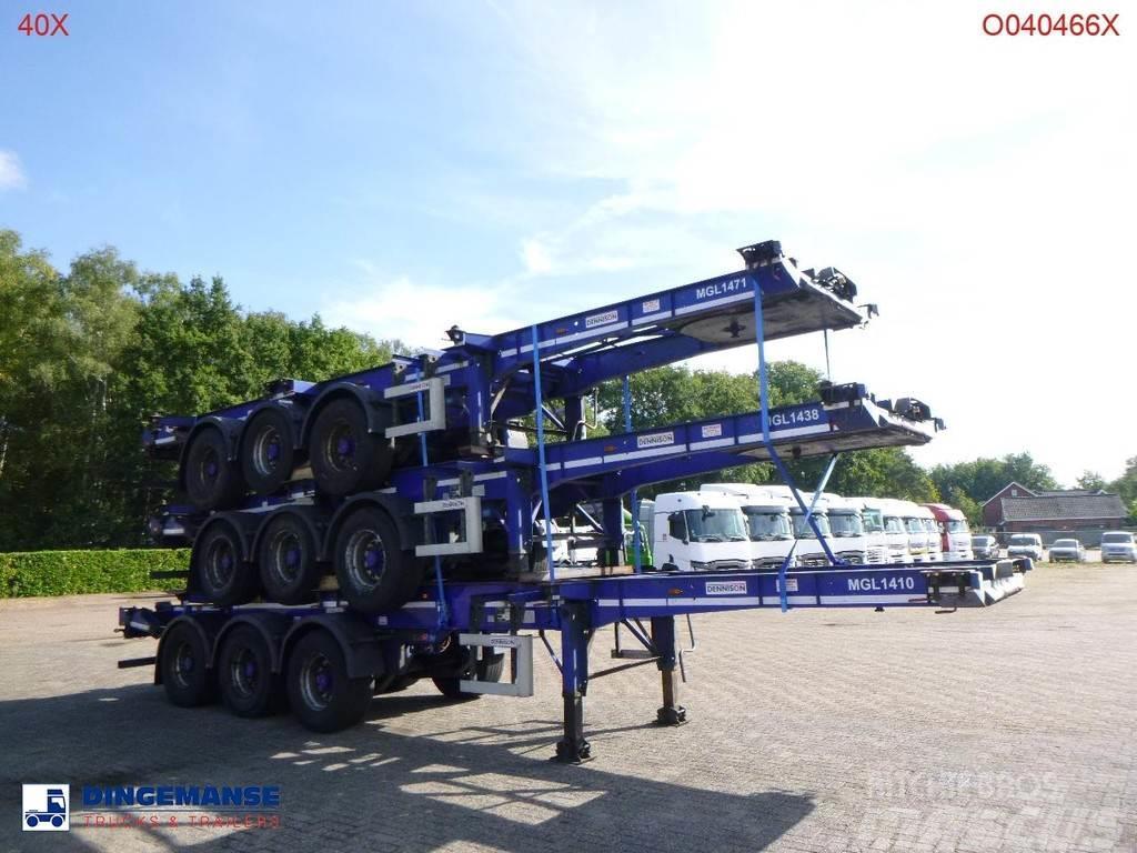 Dennison Stack - 3 x container trailer 20-30-40-45 ft Semirimorchi portacontainer